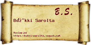 Bükki Sarolta névjegykártya